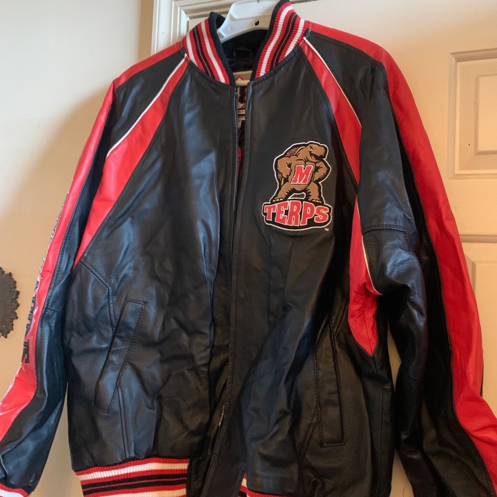 Maryland Terps Vintage Leather Jacket XL